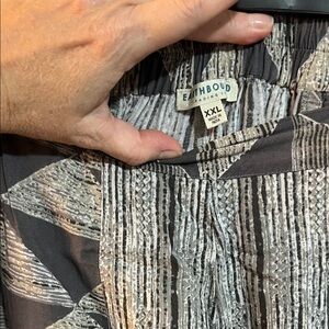 Earthbound Black and White Geometric Pants XXL